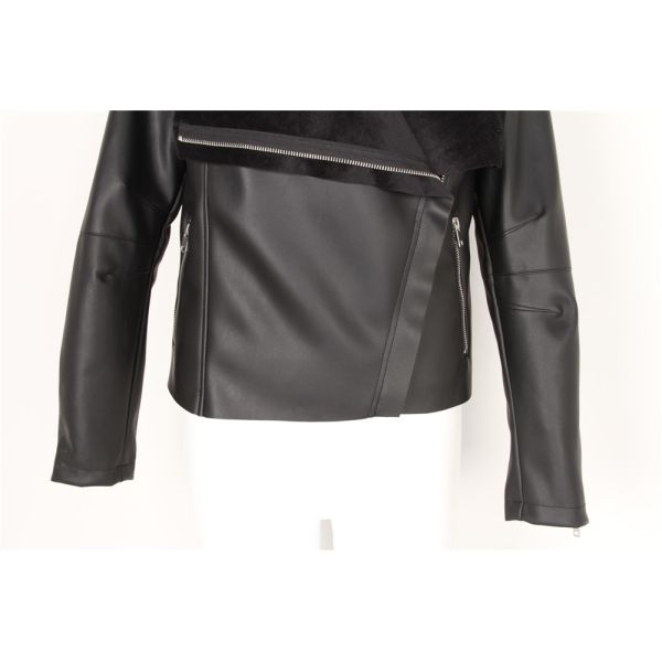 Ladies Cool leather jacket, Women's Bomber Leather jacket, bonded fur, hot popular