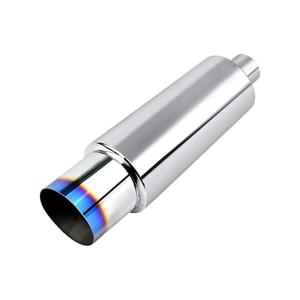 China Non Burnt Stainless Steel Exhaust Muffler 2.5&quot; Inlet 4&quot; Outlet wholesale