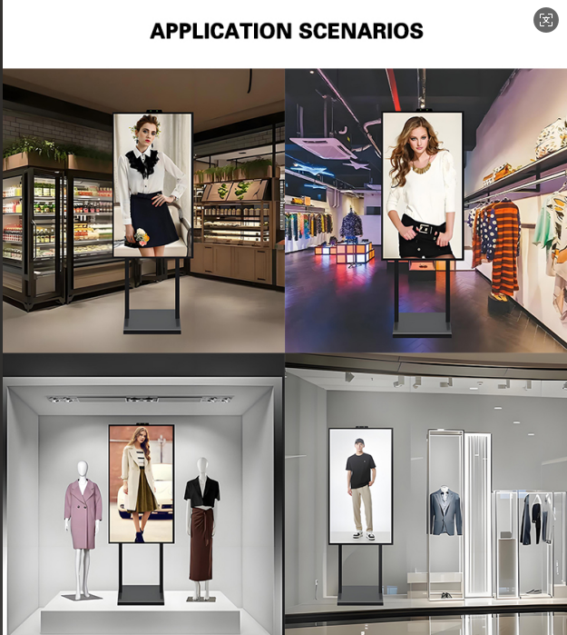 49 Inch 2K 4K Shop Window Facing Display With High Brightness 1000-2500nits