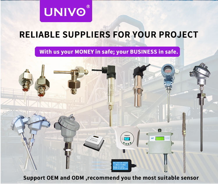 High- UBTT-01Y UNIVO Temperature Sensor for 0-500C Measurement and 24VDC Power Supply