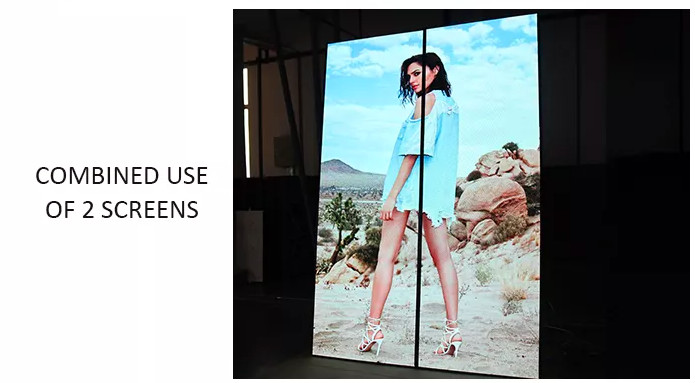 Wifi Floor Standing Led Display , P2.5 Smart Led Poster Display For Shopping Store