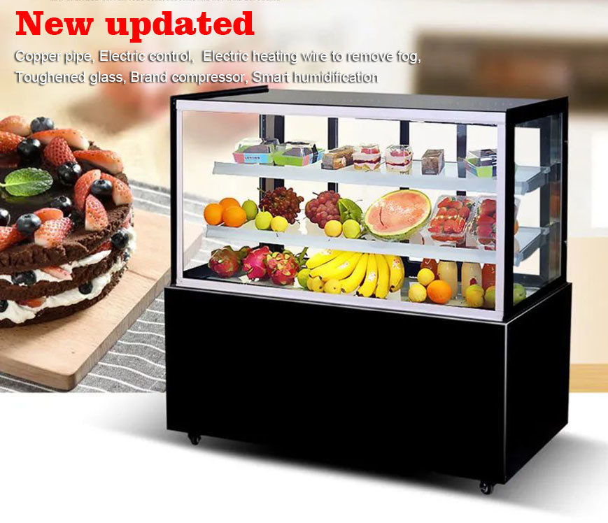 Mini Customized Glass Door Display Chiller Refrigerator Cabinet Cake Showcase Hcs-08f