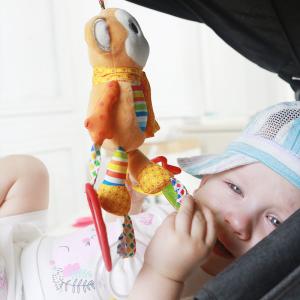 China Crib 19*7.5cm Baby Hanging Rattles Toys Animal Bell wholesale