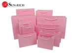 Customized Pink Printed paper bag for gift , garments