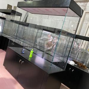 China EPE Foam Packaging Museum Display Cabinet 10mm Thick Tempered Glass wholesale