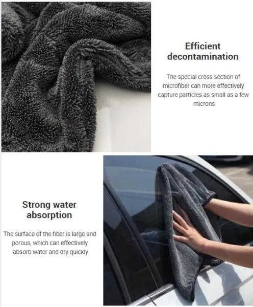 KILINE 1200gsm 1400gsm Edgeless Absorbent Twisted Loop Microfiber Car Wash Care