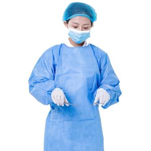 China SMS Non Woven Disposable Protective Gowns , Disposable Surgeon Gown Hospital wholesale