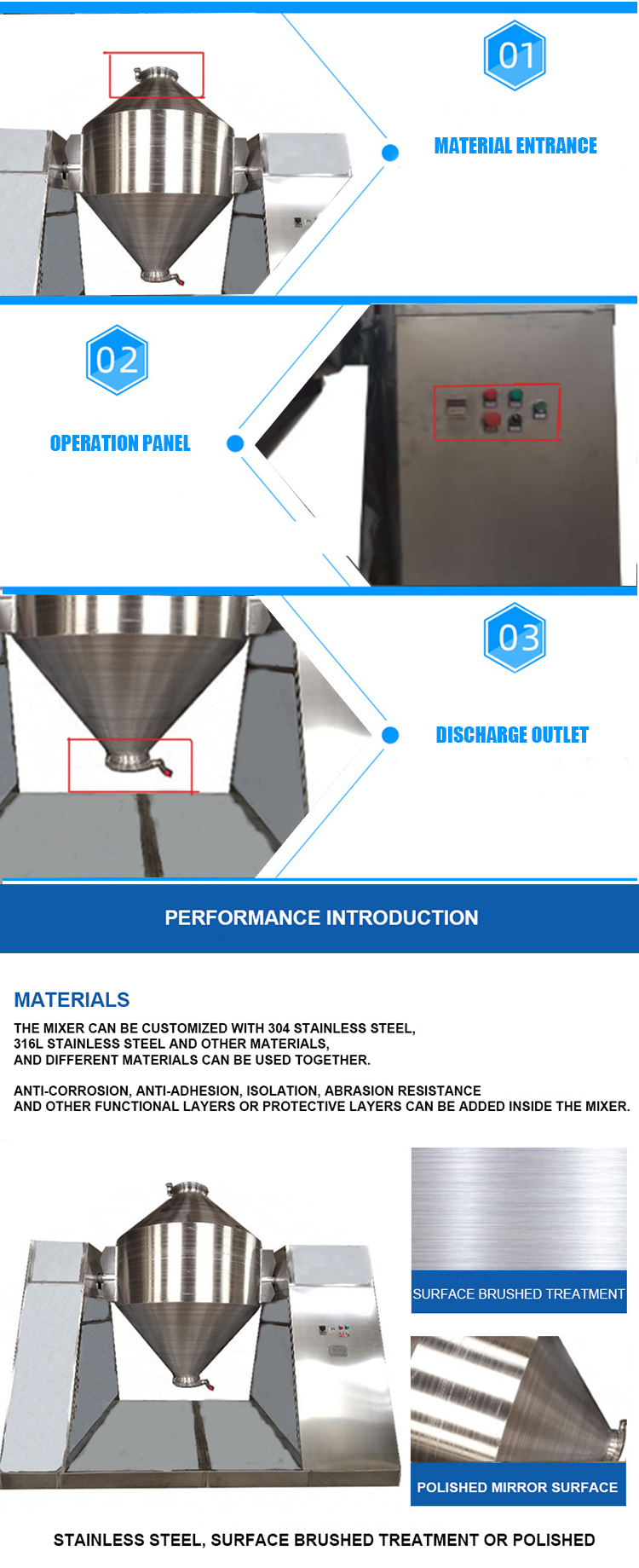 V Type Powder Mixing Machine Automatic Rotary Vacuum Dryer For Chemical