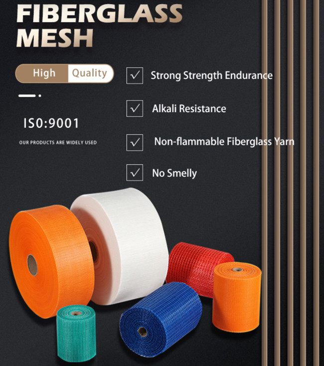 100m Length 1.2m Width Fiberglass Wire Mesh Anti Mildew Rendering Mesh Roll