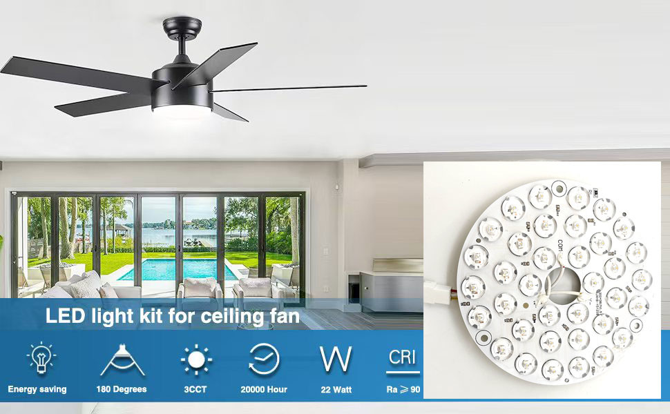 High Lumen 230V 15W 110MM 36V 3CCT Spare Part Ceiling Fan PCB Board Driver Less LED Modules Dimming And Color Adjustment