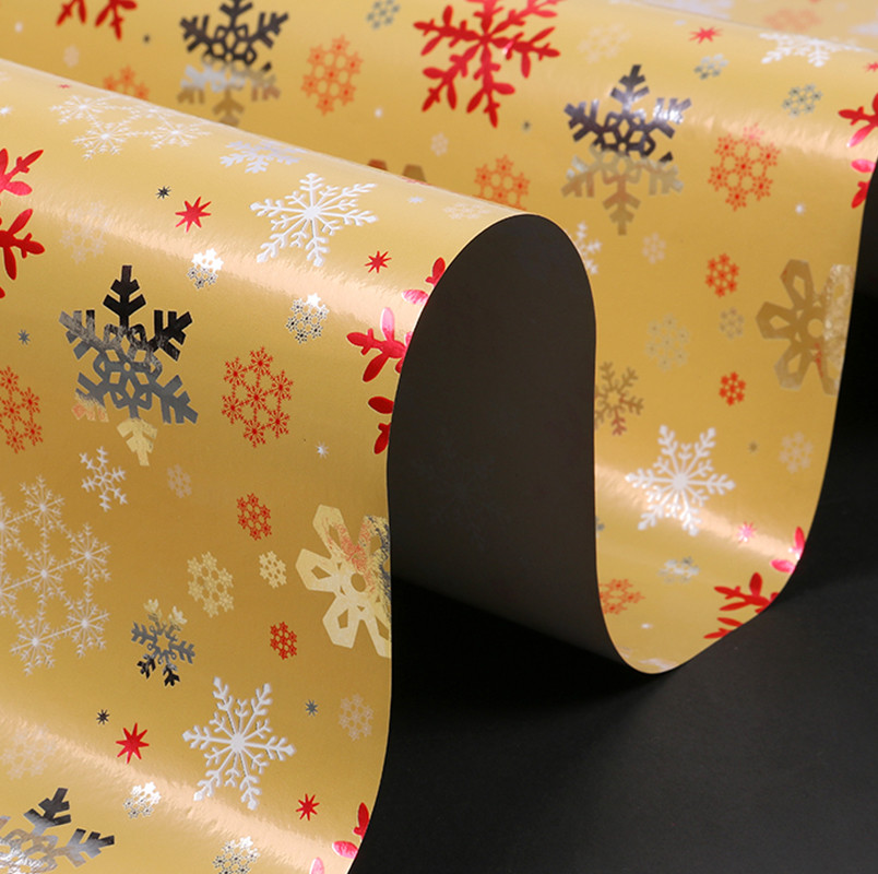 Extra Wide Foil Wrapping Paper Rolls Luxury Yellow Red Coloured Decorative Aluminized