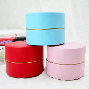 China Round Fashion Leather Jewelry Box Multi Color Eco Friendly For ring Holder wholesale