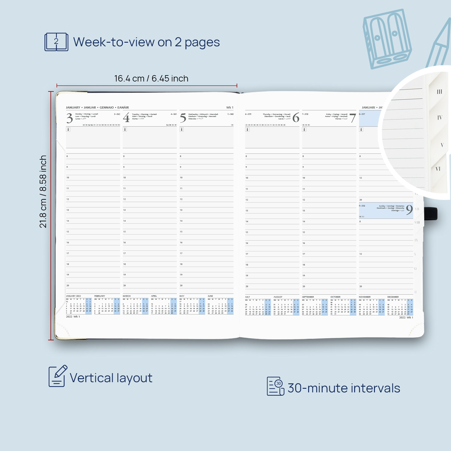 FSC Custom ECO Friendly Academic Planner With 2 Page Weekly View
