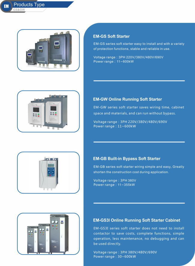 480V 50Hz 3 Phase Motor Auto Starter Pump Soft Starter 18.5 Kw