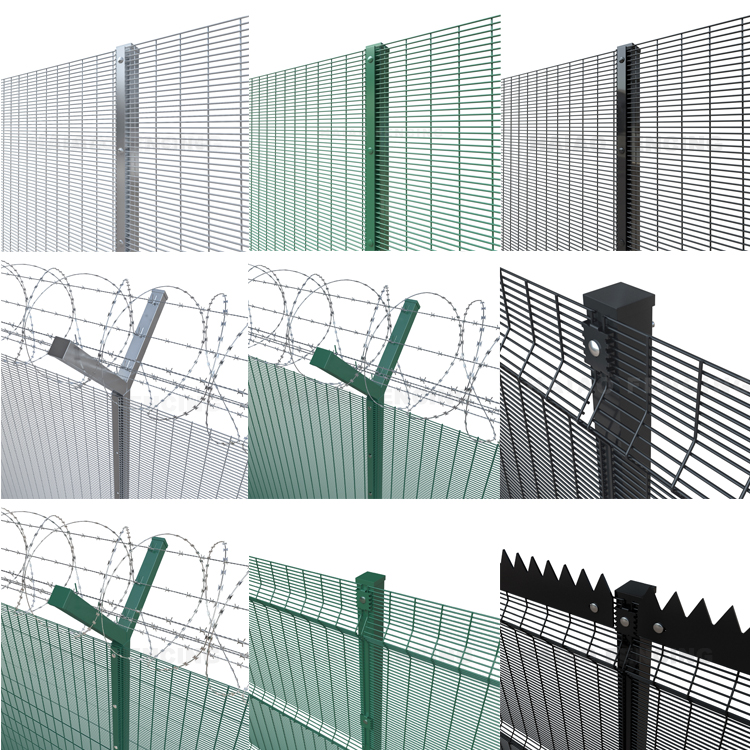 Welded Wire Mesh Anti Climb 358 High Security Fence For Prison