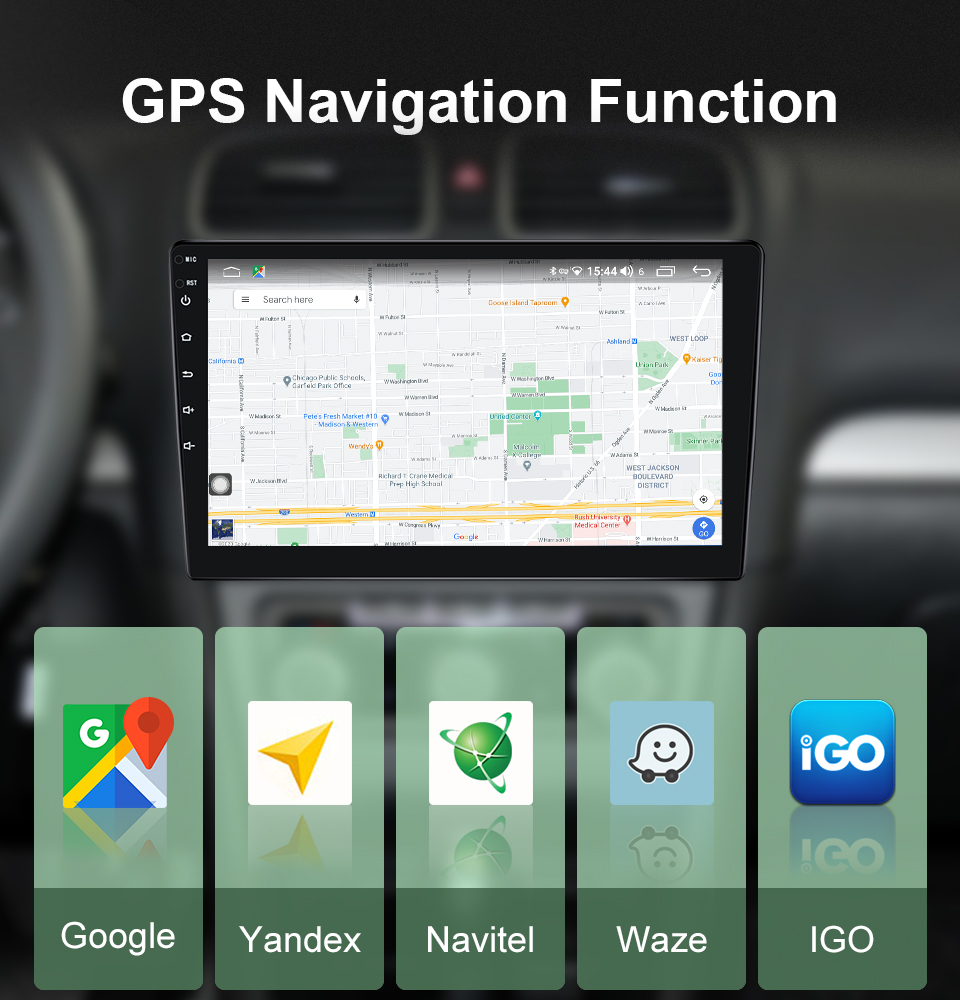 1280*720 Resolution Chip solution Android 10 Universal Touch Screen Car Radio 7862 Player