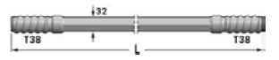 T38 Hex 32mm R32 Thread Drill Rod R38 Hex 35mm R32 Drifter Rod R32 R38 T38 Hex Rod