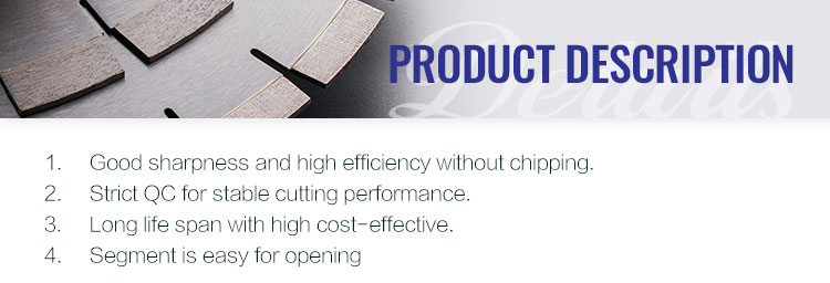 6.5MM Multi Blade Diamond Segment with Cold Press Technology and Good Performance