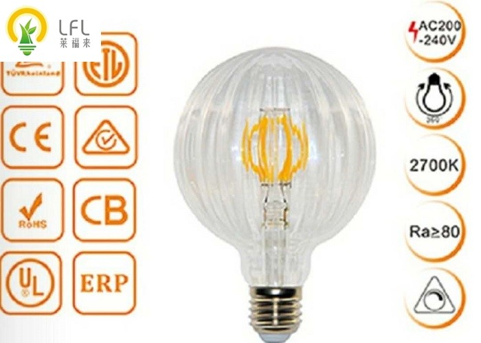 470lm Anti Corrosion Decorative LED Bulbs With Nickel Base 2200K / 2700K