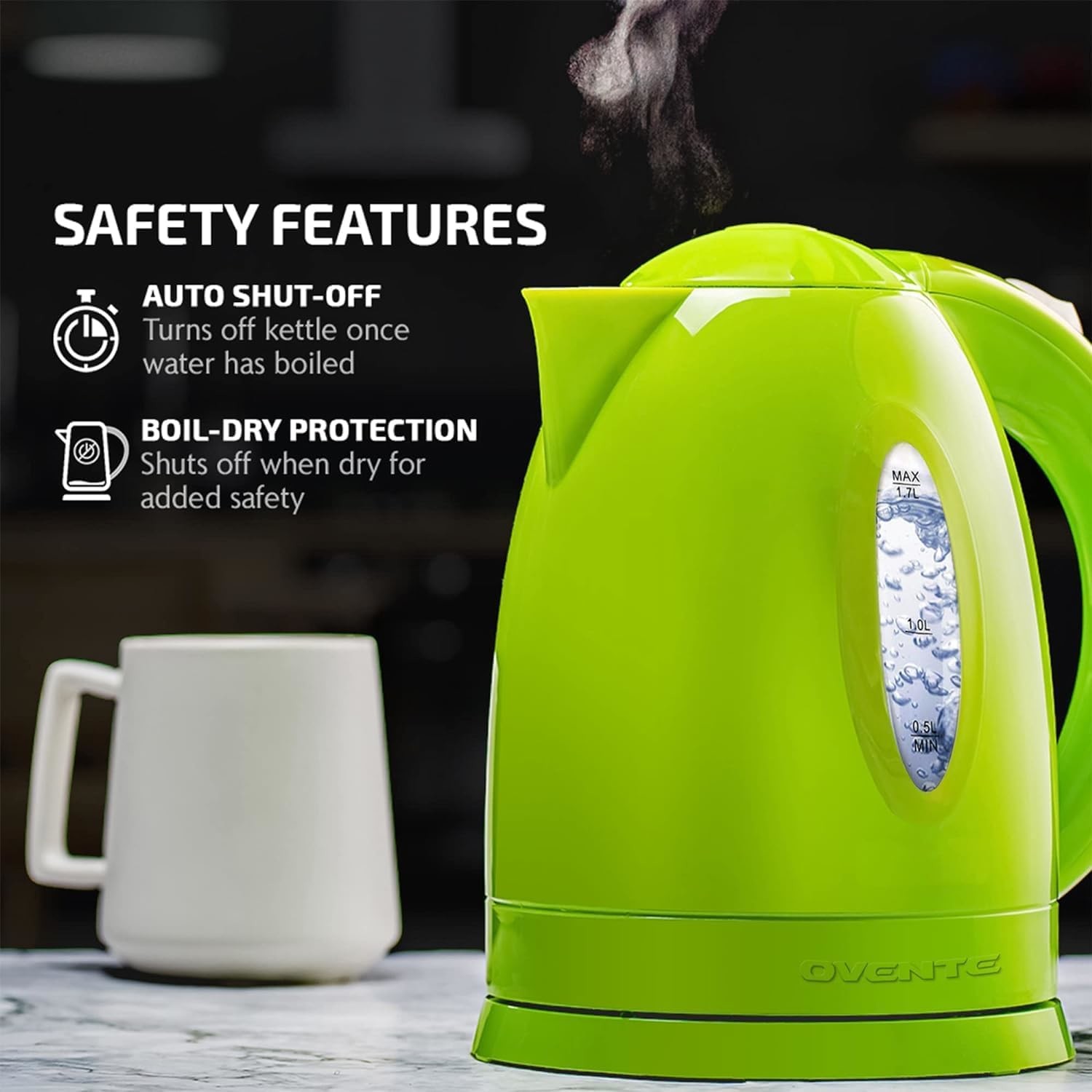 Fast Boiling Electric Kettle BPA Free Water Warmer for Braising Cups