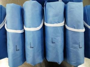 China Anti Permeate Disposable Medical Gowns AAMI Level 4 EO Sterile Individual Packing wholesale