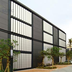 China Vertical Aluminum Sun Shading Louvers Aerofoil Fixed Electric Manual Control wholesale
