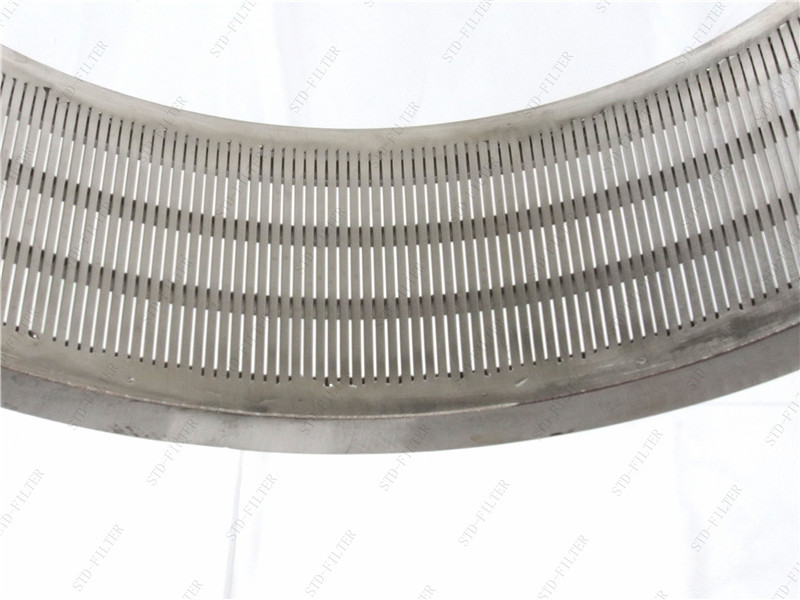 High Strength ID 100mm 2mm Slot Wedge Wire Filter , V Wire Screen For Cornstarch