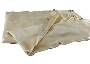 China 1000 Degrees Fiberglass Welding Blanket Fireproof Off White High Temp Resistant wholesale