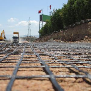 China Earth Material Fiberglass Geogrid For Strengthening Roadway wholesale