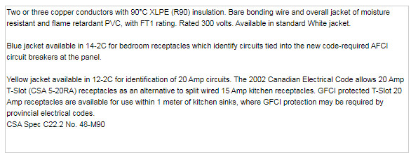 romex 14/2 12/2 wire romex cable CUL Certificate NMWU14/2AWG 12/2AWG 10/3AWG Building Wire