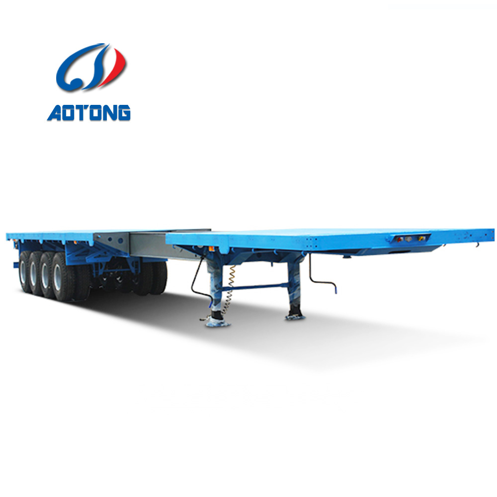 Truck Trailer 3 axles flatbed semi-trailer platform 40ft 48ft for container transport