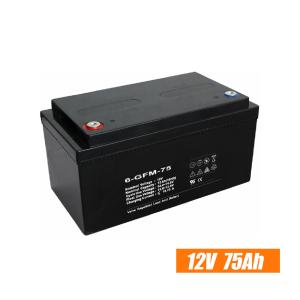 China Cooper 75Ah Solar Lead Acid Battery , Solar Deep Cycle Gel Battery wholesale