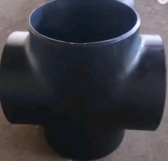 Customized A234 WPB Carbon Steel Cross SCH 80 Thick Wall 4 Way Pipe Fitting