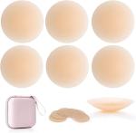 2 Pieces Unpadded Silicone Breast Petals With Travel Box