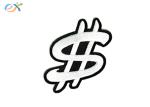 Caps Iron On Clothing Patches , Embroidered Dollar Logo Patch Customized