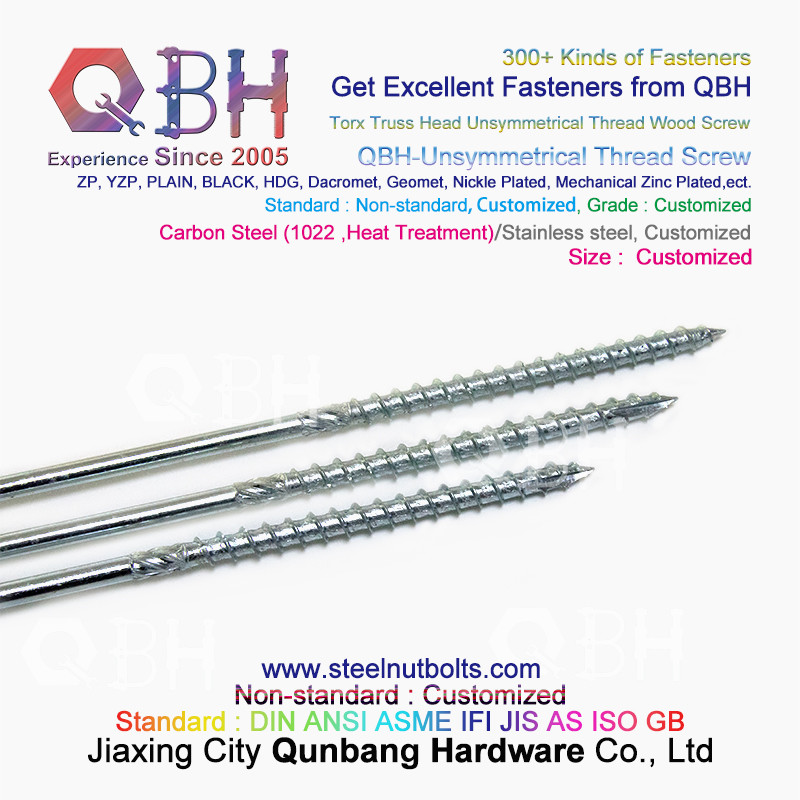 QBH Round Washer Truss Head Torx Carbon Steel Unsymmetrical Thread Wood Screw