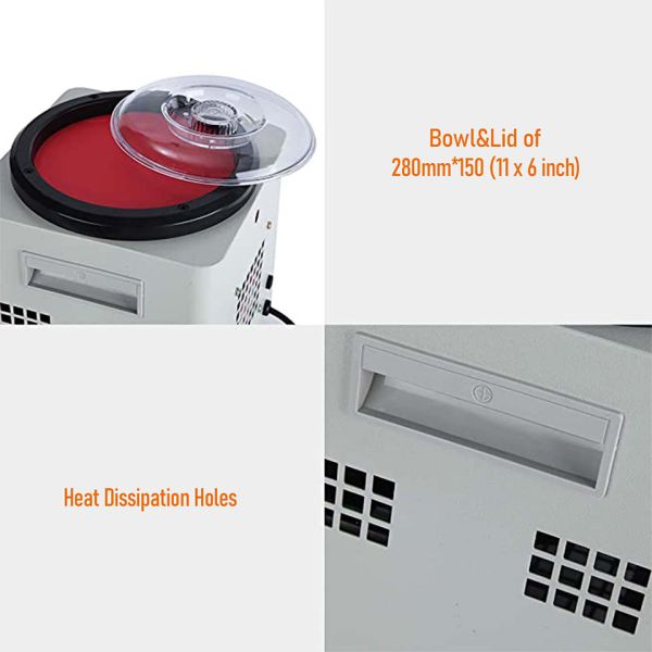 TOKTOS 2800 rpm Jewelry Magnetic Tumbler With Digital Display