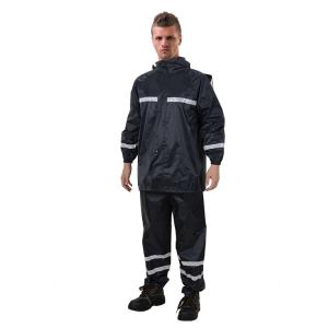 China Outdoor Activity Fishing RAINWEAR RR014 Rubberized Polyester PVC Waterproof Rain Suit wholesale