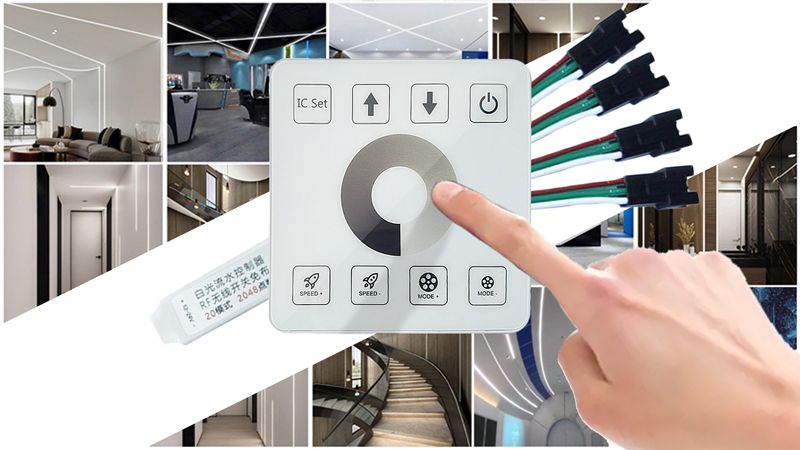 2048 Pixels Rf Wireless Remote LED Controller For White Flowing Light Strip
