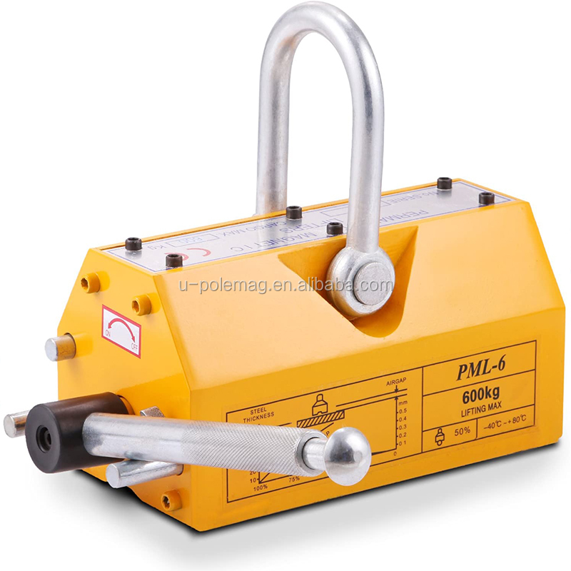 55.5Kgs Dead Weight PML-1000 Switchable Hand Controlled Lifting Magnet for Industrial
