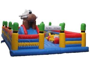 China Aerospace Theme Inflatable Fun City , Water Resistant Giant Bouncy House wholesale