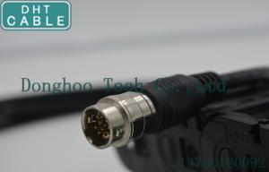China Coaxial 12 Pin Male to Female Coupled Hirose Cable Assemblies for Analog Cameras wholesale