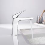 Hotel Villa Stainless Steel Mixer Tap Bathroom Single Lever Wash Basin Faucet