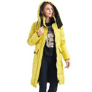 China FODARLLOY Winter Jacket Women's Zipper Slim Hooded Coat Female Warm Parkas Long Puffer Coats wholesale