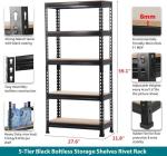 3 Pack Heavy Duty 5 Tier Warehouse Storage Shelves Garage Shelving Unit