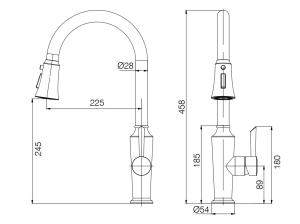 China Wave Sensor Flexible Kitchen Faucet Mixer Gooseneck Water Faucet DC4.5-6.5V wholesale