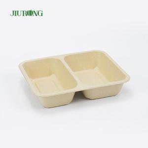 China Disposable Biodegradable Sugarcane Clamshell Food Container 3 Compartment wholesale