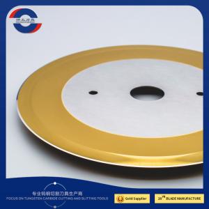 China Golden Coated Circular Slitter Blades Paper Cutting Slitter Machine 90.0-92.5HRA wholesale
