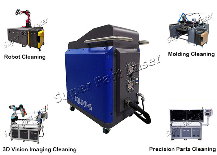 Portable Rust Removal Machine 100W Mini Size Oil Stain Remover Laser Handheld Operation