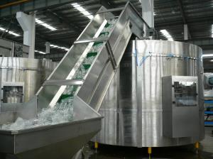 China Cans Jars Tins Beverage Bottling Equipment , Bottle Unscrambler Machine wholesale